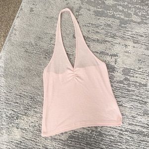 Free People Pink Halter Cami Top M
